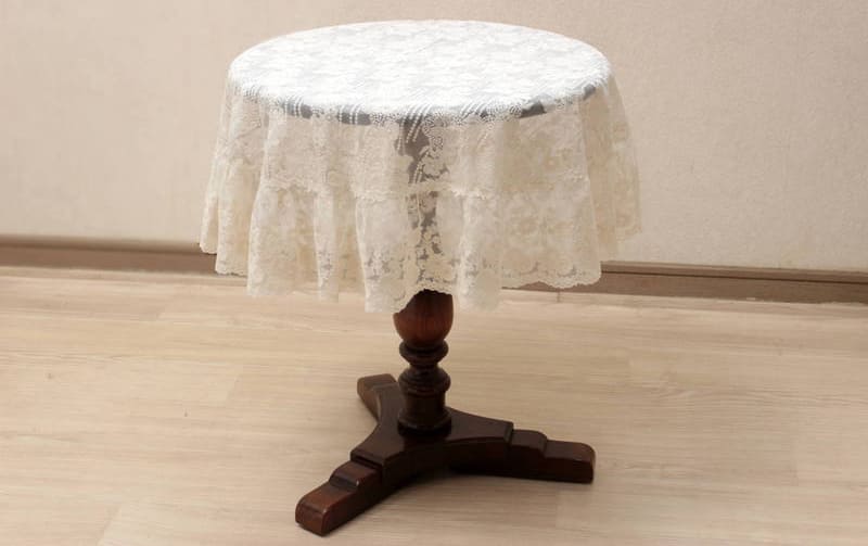 チュールレース 円形テーブルクロス 約100cm [memoire]｜インテリア