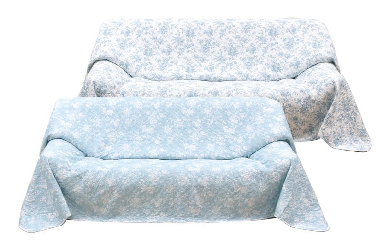 接触冷感素材 プリントキルト マルチカバー 約200×255cm [Oasis touch]