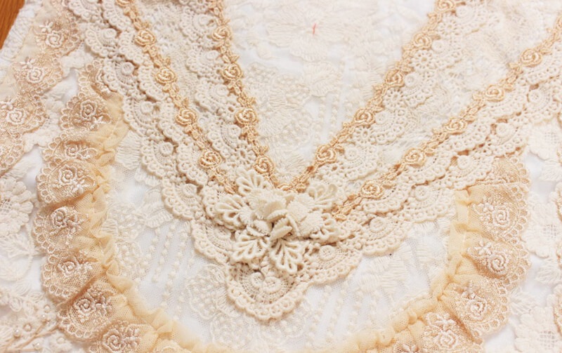 贅沢レース ミニバッグ 約30×30cm [polyphony]