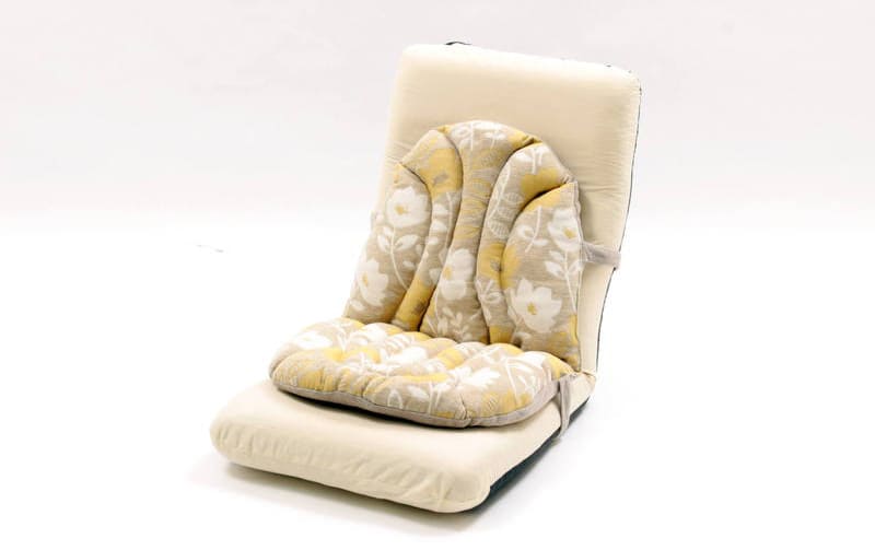 シェニール織 チェアクッション 約45×80cm [Gris & Jaune]