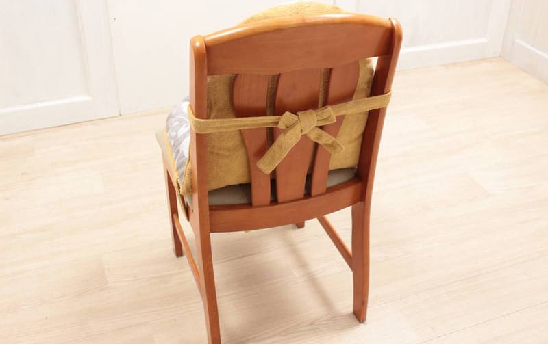 シェニール織 チェアクッション 約45×80cm [Gris & Jaune]