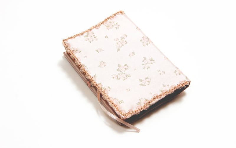 小花柄 ブックカバー 約15.5×11cm [Fleur Rose]