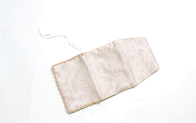 小花柄 ブックカバー 約15.5×11cm [Fleur Rose]
