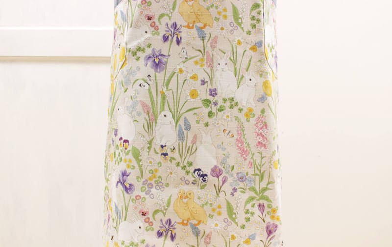 ボタニカルプリント エプロン 約99×85cm [Lapin Botanique]