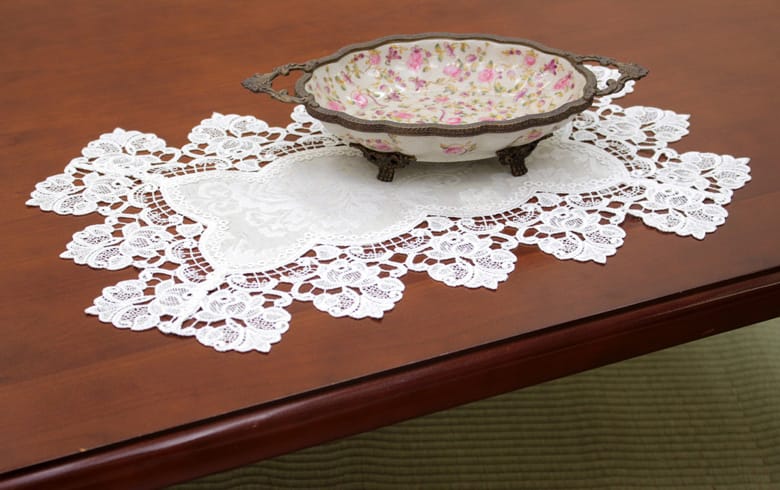 ダマスク柄ジャカード織 テーブルセンター 約30×45cm [Damask rose]