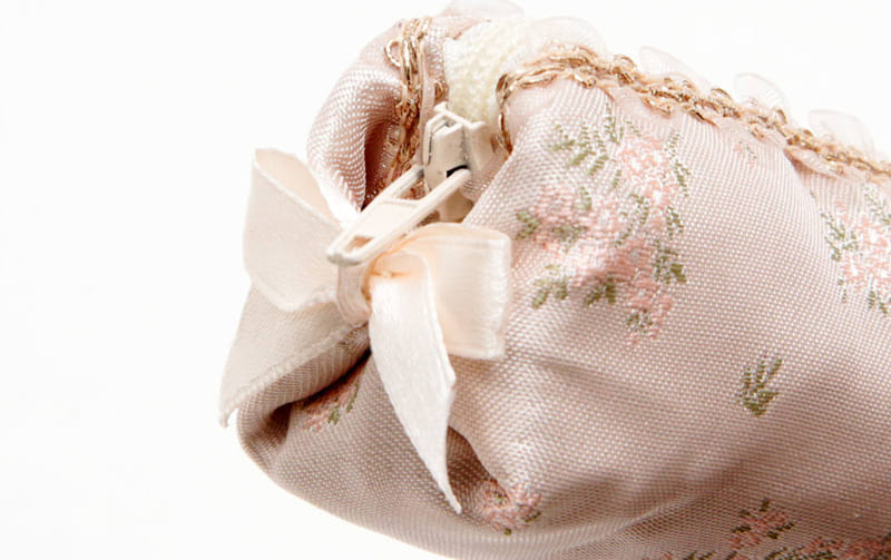 小花柄 ペンケース 約6×18cm [Fleur Rose]