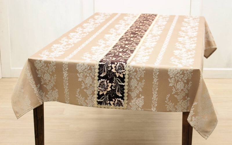 Brownie シェニール織 テーブルランナー 約16×200cm｜アミ