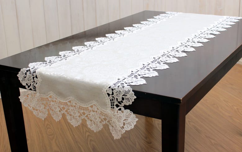 ダマスク柄ジャカード織 テーブルセンター 約45×150cm [Damask rose]