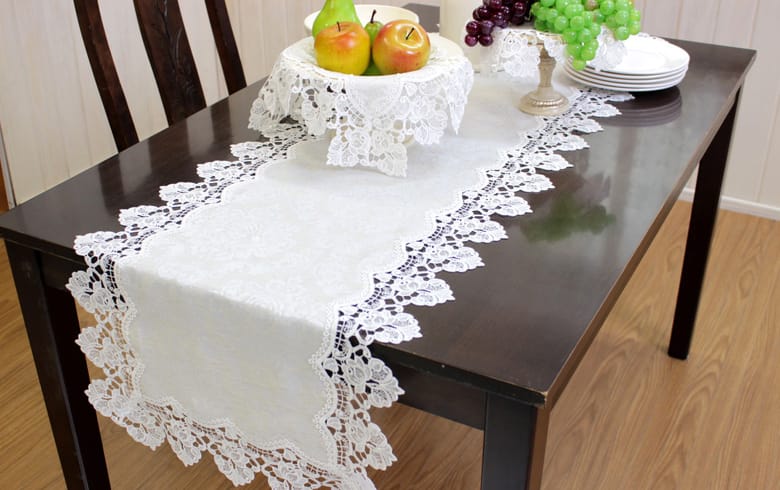 ダマスク柄ジャカード織 テーブルセンター 約45×150cm [Damask rose]