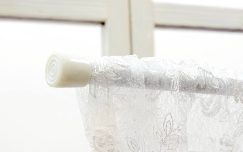 刺繍＆ギュピールレース スリムカーテン 約60×90cm [le quartz]