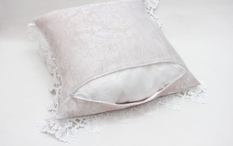 Damask rose ダマスク柄ジャカード織 クッションカバー 約45