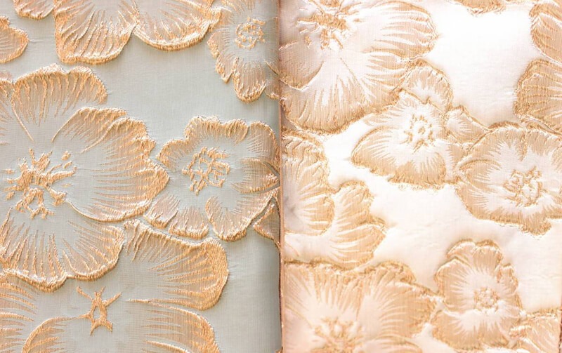 立体ジャカード織 横型バッグ 約35×18×13cm [fleur doree]