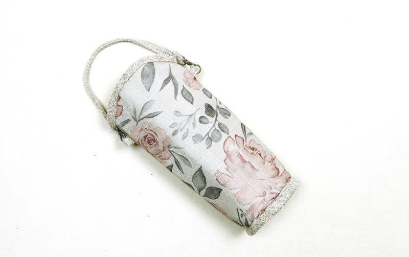 プリントファブリック 保冷ペットボトルカバー 約23×7cm [rose esprit]