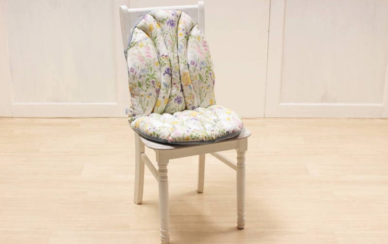 ボタニカルプリント チェアクッションＬ 約45×90cm [Lapin Botanique]