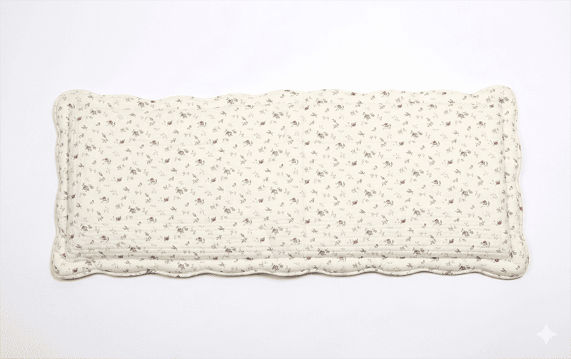 ロングシートクッション 花柄コットンキルト 約50×120cm [Nostalgic Rose]