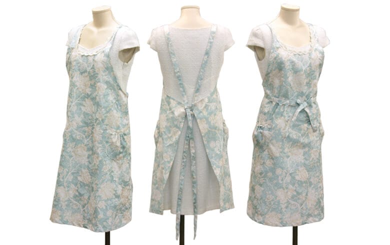 Turquoise 撥水加工ジャカード織 エプロン｜インテリアレース