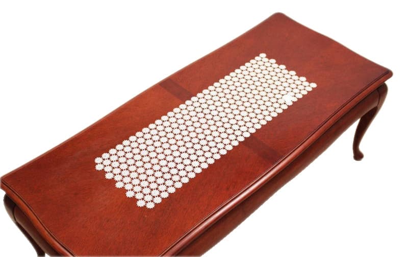 ギュピールレース テーブルセンター 約25×75cm [Flower Ripples]