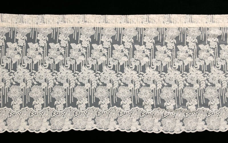 memoire チュールレース カフェカーテン 約135×45cm｜インテリアレース