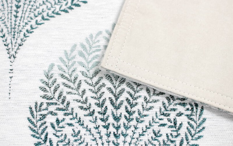 シェニール織 ティーマット 約20×30cm [Herb Leaf]