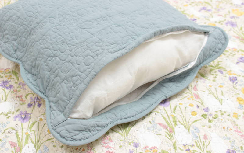 コットンキルト クッションカバー 約45×45cm [Lapin Quiltine]