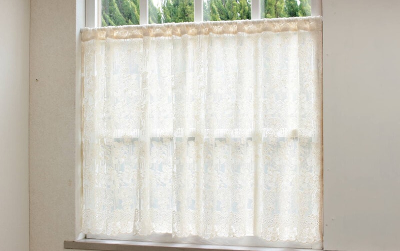 カフェカーテン　フランス製チュールレース カフェカーテン フランス製チュールレース カフェカーテン
