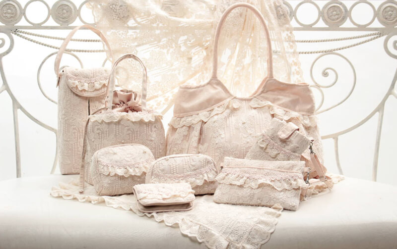 memoire チュールレース 縦型スマホポシェット 約18×12cm｜インテリア