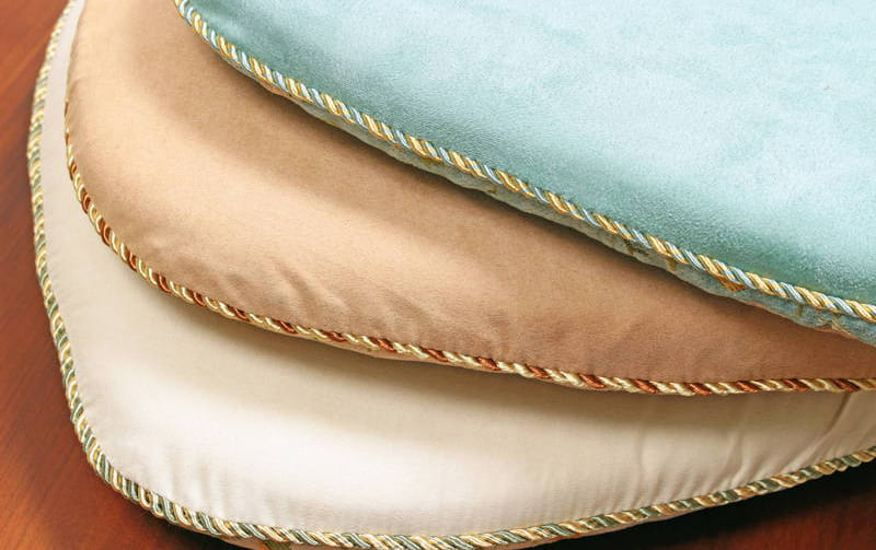 シェニール織 紐付シートクッション 約43×45cm [Bask]｜インテリア