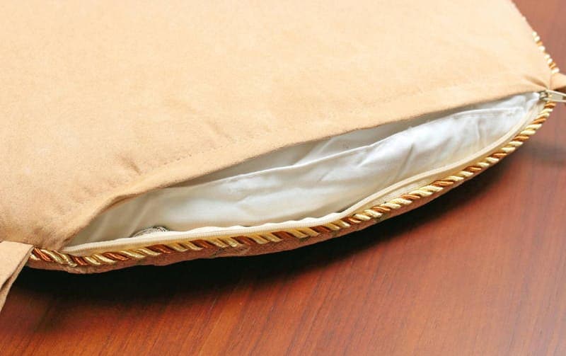 シェニール織 紐付シートクッション 約43×45cm [Bask]｜インテリア