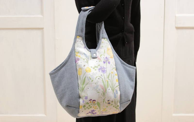 ボタニカルプリント トートバッグ 約22×50×30cm [Lapin Botanique]