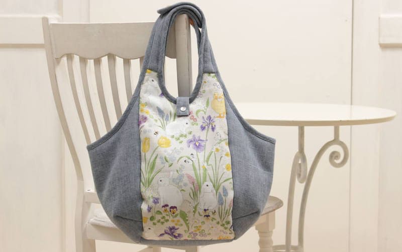 ボタニカルプリント トートバッグ 約22×50×30cm [Lapin Botanique]