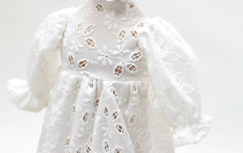 【着せ替え用】アイレットドレス 約33×11cm