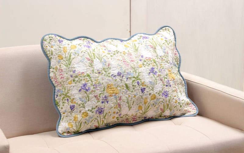 コットンキルト ピローケース 約43×63cm [Lapin Quiltine]