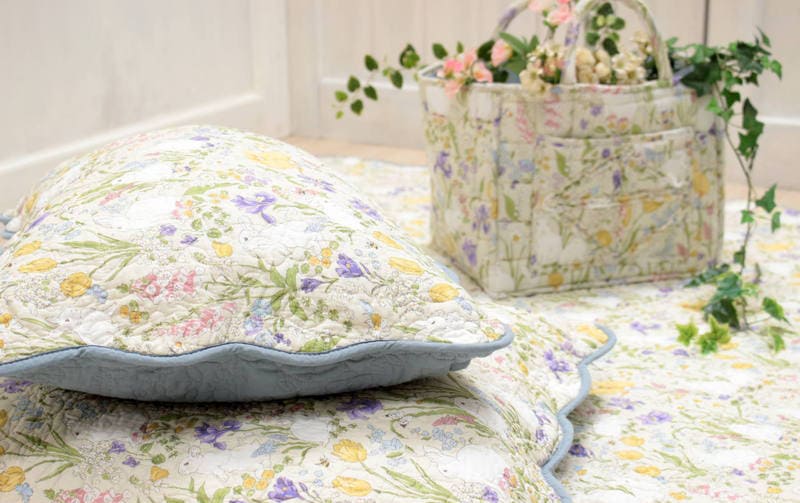 コットンキルト ピローケース 約43×63cm [Lapin Quiltine]