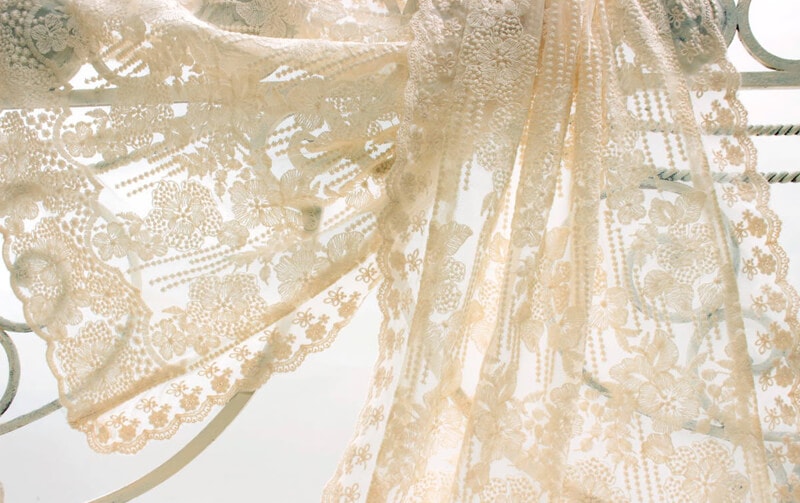 チュールレース ショール 約41×120cm [memoire]