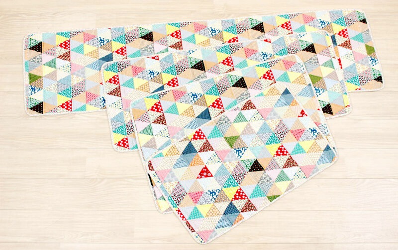 flower-flag コットンキルト マット 約60×90cm / アミ
