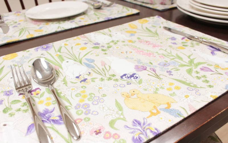 ボタニカルプリント ランチョンマット 約32×45cm [Lapin Botanique]