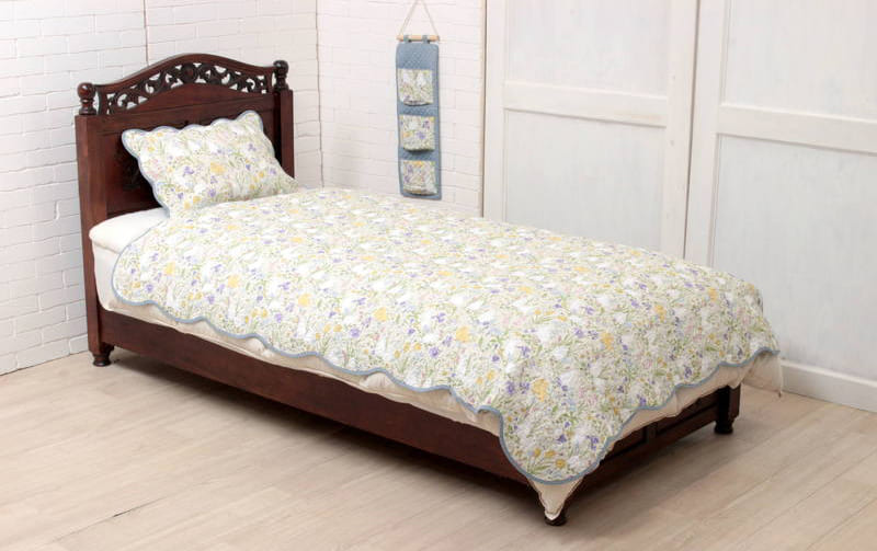 コットンキルト マルチカバー 約135×195cm [Lapin Quiltine