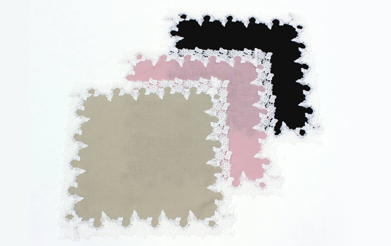 ギュピールレース ハンカチ 約35×35cm [Lino]