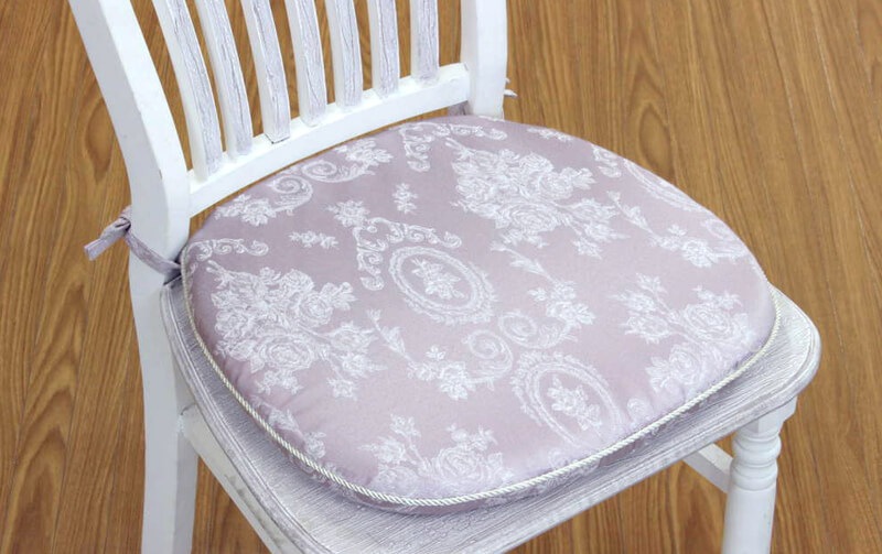 撥水ジャカード 紐付シートクッション 約43×45cm [Meilleure]