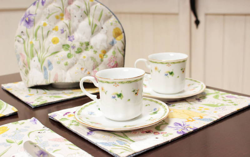 ボタニカルプリント ティーマット 約20×30cm [Lapin Botanique]