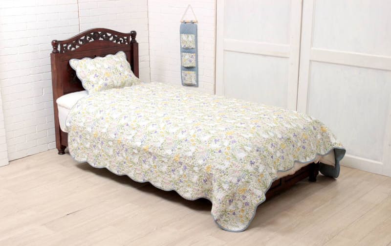 コットンキルト マルチカバー 約195×195cm [Lapin Quiltine]