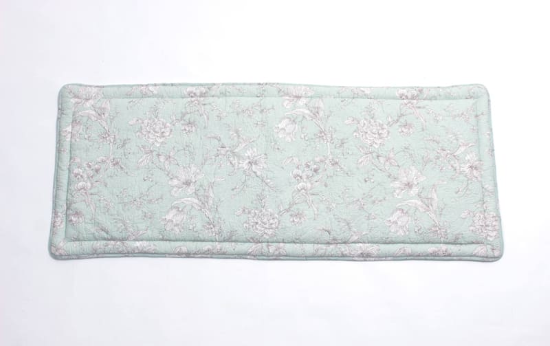 コットン多針キルト ロングシートクッション 約50×120cm [calm mint]