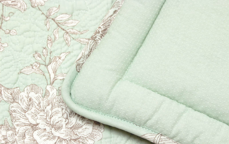 コットン多針キルト ロングシートクッション 約50×120cm [calm mint]