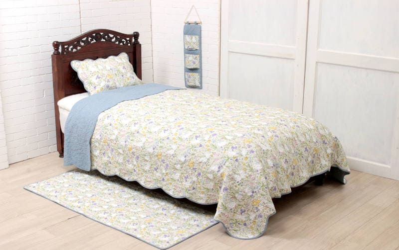 コットンキルト マルチカバー 約195×245cm [Lapin Quiltine]