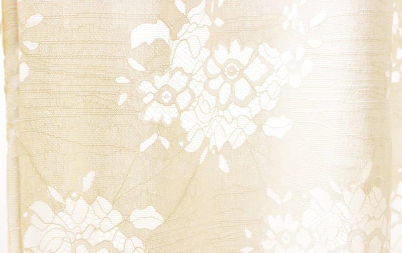 上品な透け感 花柄ラッセルレース スタイルのれん  約120×150cm