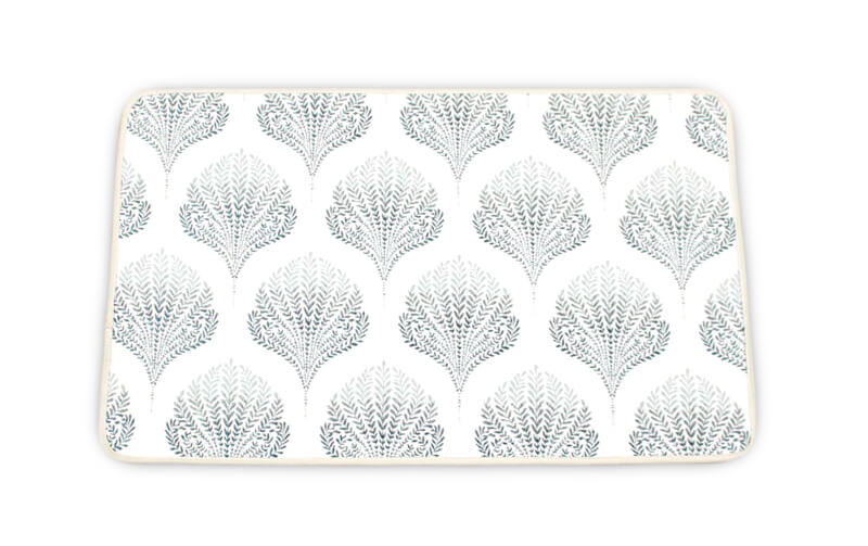 シェニール織 マット 約50×80cm [Herb Leaf]
