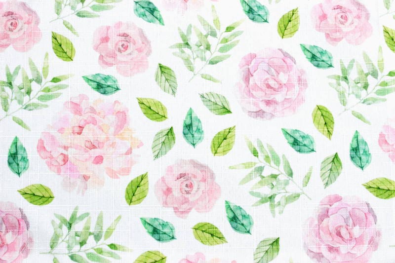 プリントファブリック 縦型スマホポシエット 約19×13cm [rose sourire]