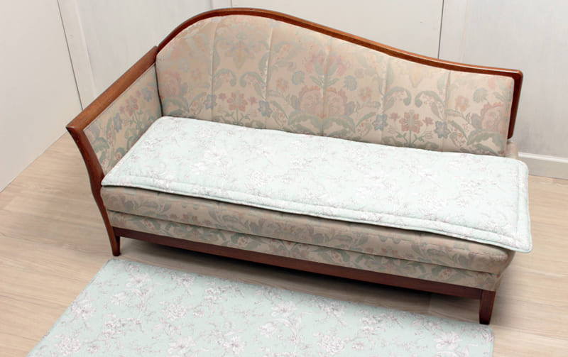 コットン多針キルト ロングシートクッション 約50×150cm [calm mint]