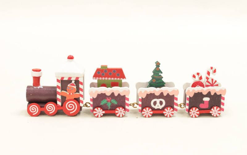 Xmas雑貨 選べる５色 木製 クリスマストレイン