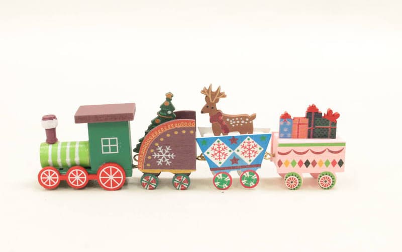 Xmas雑貨 選べる５色 木製 クリスマストレイン